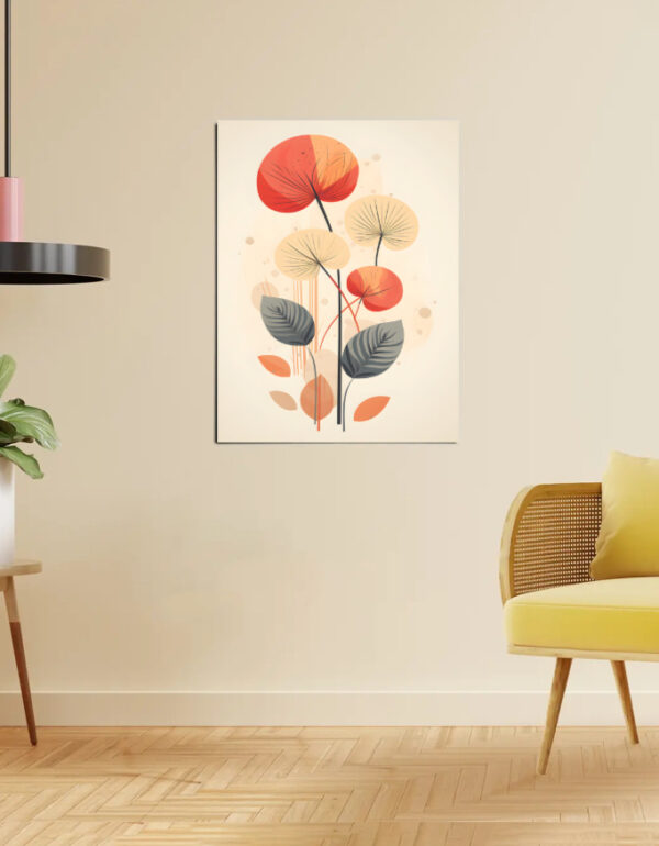 Modern Abstract Floral Wall Art Poster for Living Room Décor